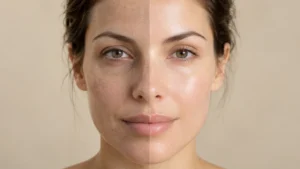 Dull and dry skin comparison